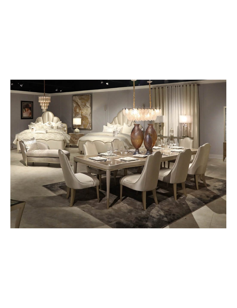 4 Leg Rectangular Dining Table Malibu Crest-V129 Collection By Michael Amini