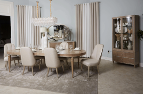 Villa Cherie -Caramel 4 Leg Oval Dining Table By Michael Amini