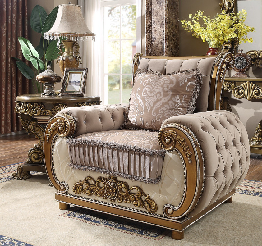 HD 25 Homey Design Upholstery Accent Chair Victorian, European & Classic Design