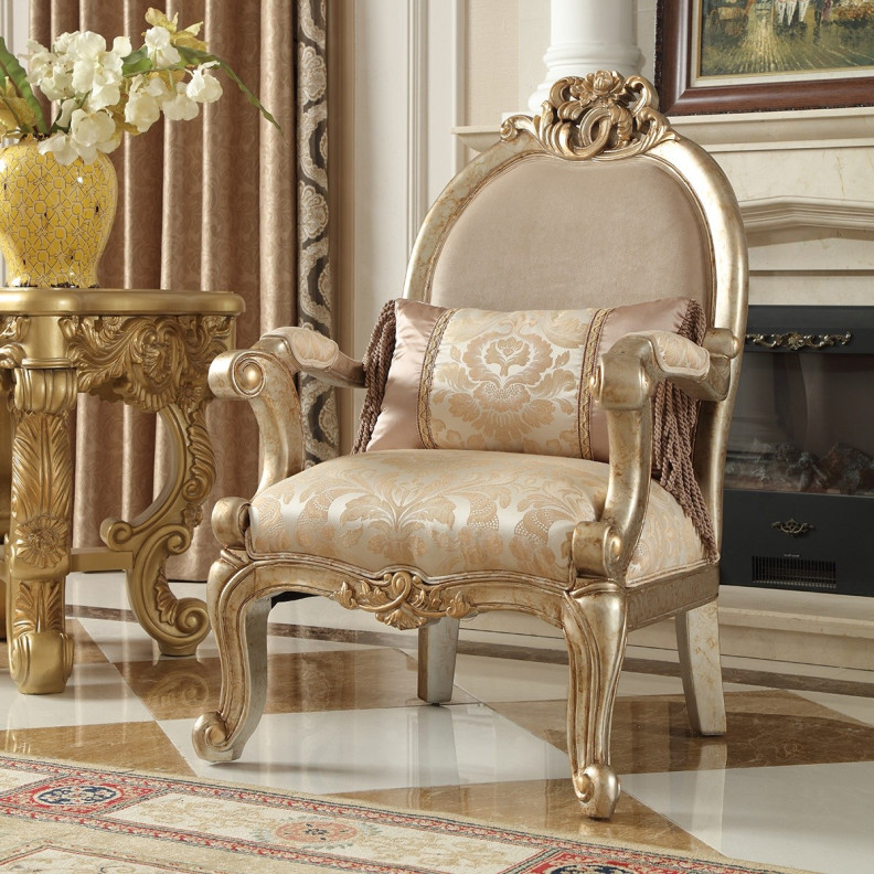 HD 2663 Homey Design Upholstery Accent Chair Victorian, European & Classic Design