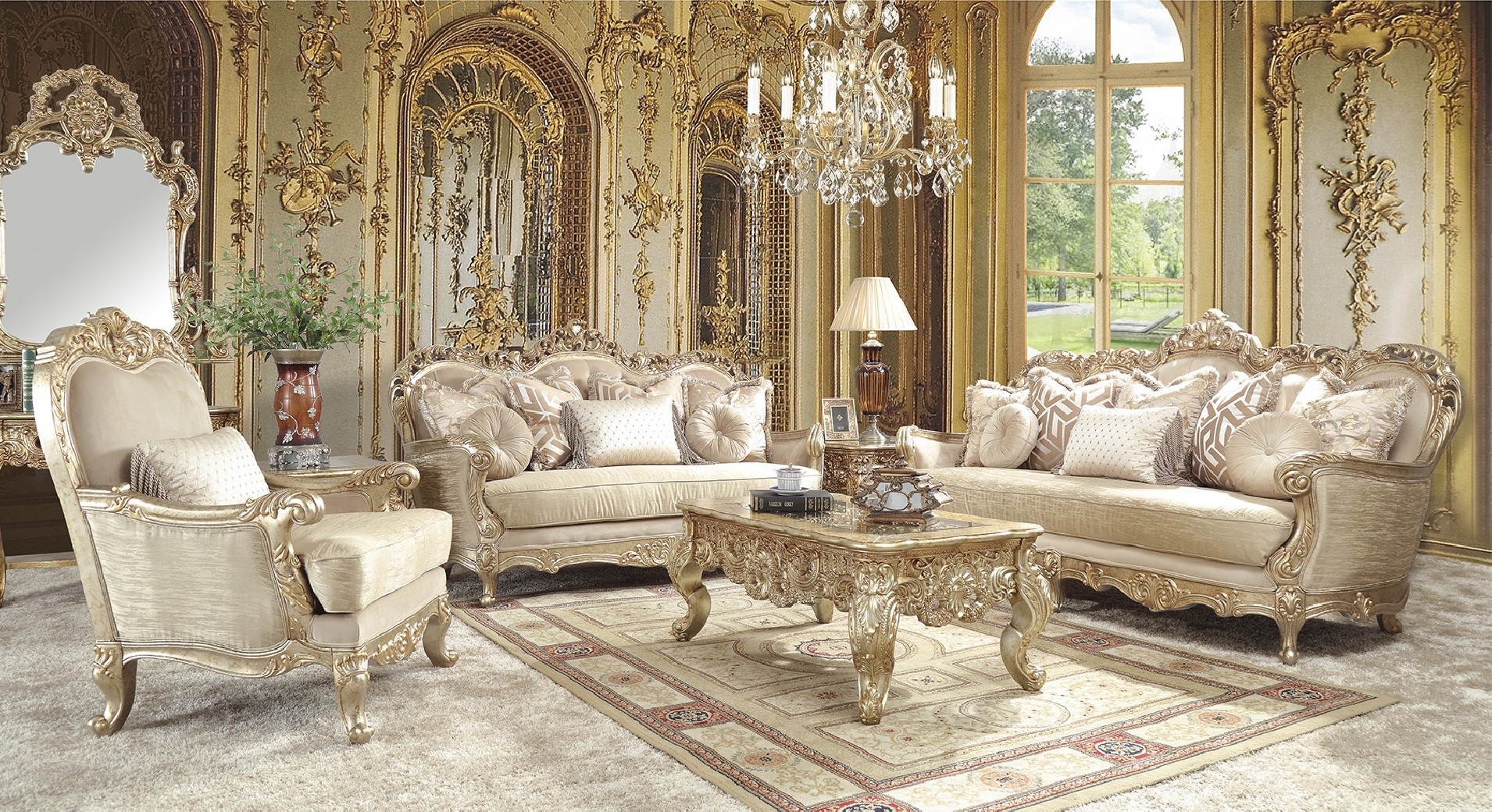 victorian living room furniture gold white