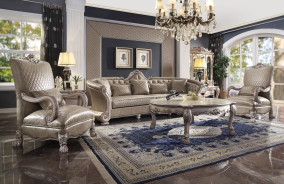 58170 Vintage Bone White Finish Sofa Dresden Collection by Acme Furniture