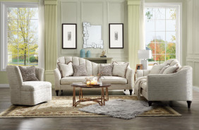 55305 Shimmering Pearl Fabric Athalia Living Room Collection by Acme Furniture