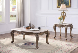 54865 Fabric & Champagne Finish Living Room Jayceon Collection By Acme Furniture