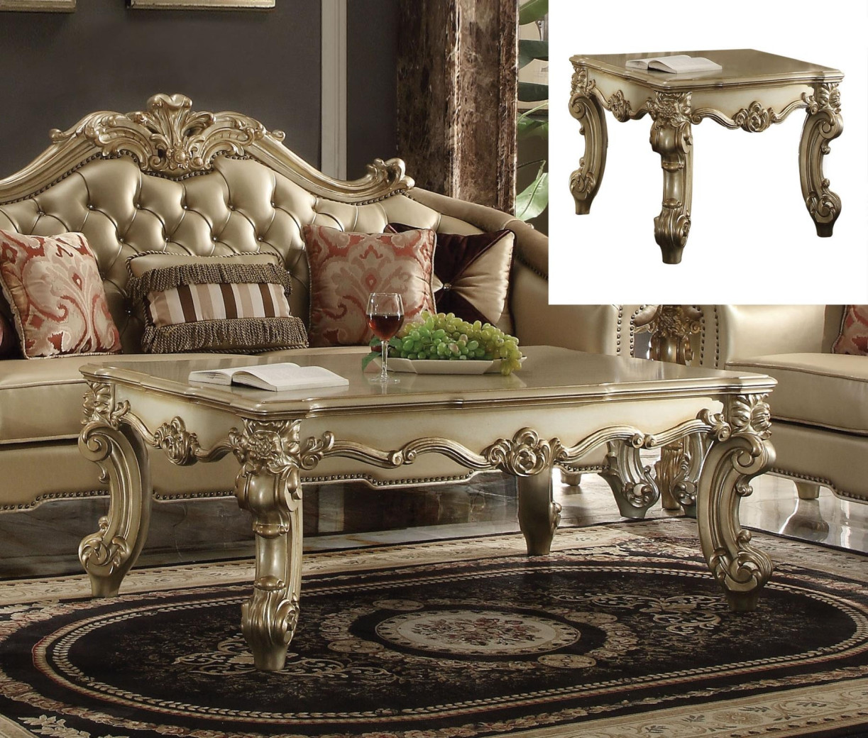53120 Living Room Vendome II Gold Patina Finish/Collection By Acme Furniture