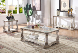 56930 PU/ Antique Champagne Finish Living Room Acme Northville Collection