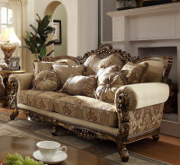 HD 506 Homey Design Upholstery Living Room Set Victorian, European & Classic Design Sofa Set