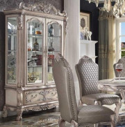 68170 Vintage Bone White Finish Dining Set Rectangular Table Dresden Collection by Acme Furniture