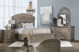 Arch Salvage Grayson Light Oak Finish Bedroom Set by ART Furniture