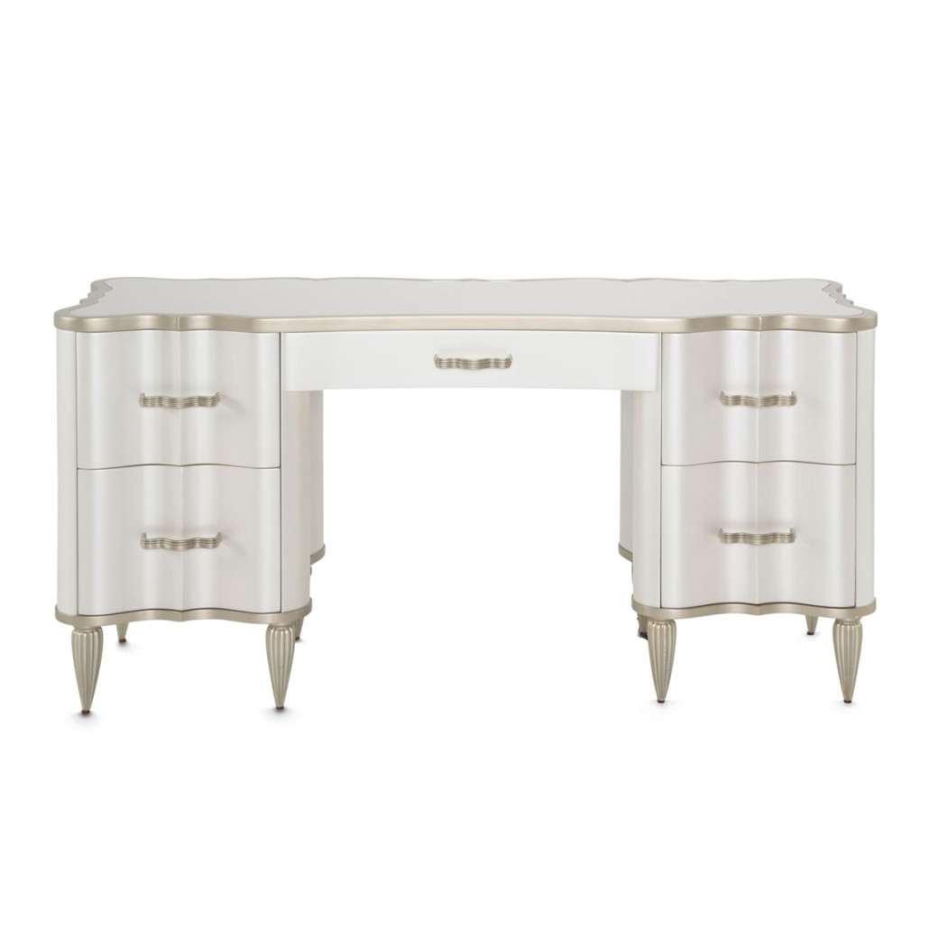 Pearl Finish Desk London Place Collection By Michael Amini