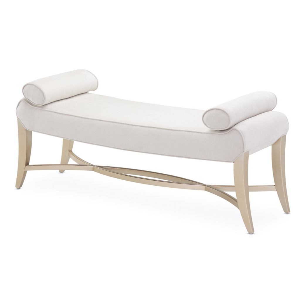 Malibu Crest -V129 Bedroom Set Collection By Michael Amini .Scalloped Poster Bed