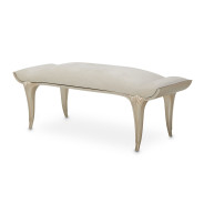Channel-Tufted Upholstered Bed Villa Cherie Caramel  Collection by Michael Amini