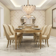 Villa Cherie -Caramel 4 Leg Oval Dining Table By Michael Amini