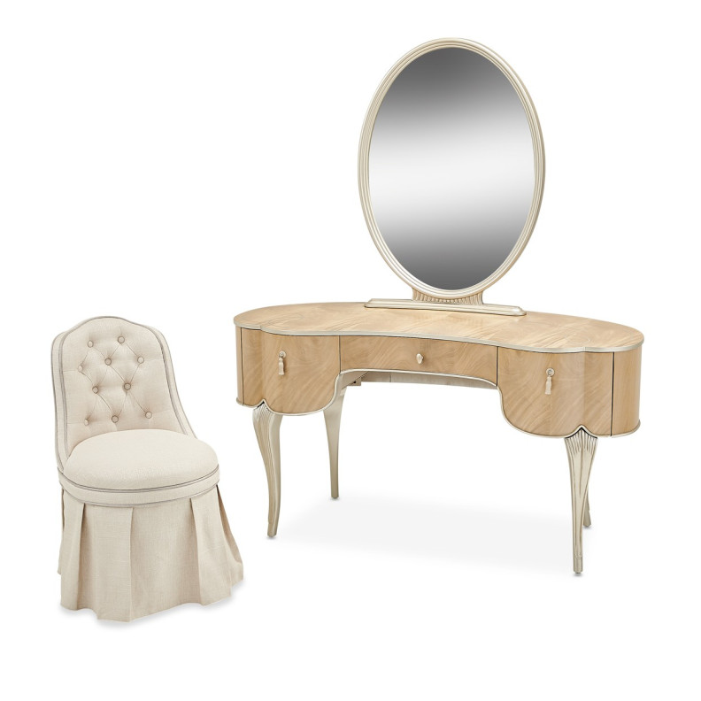 Vanity with Mirror Villa Cherie Collection By Michael Amini