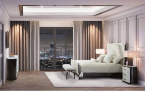 Tufted Sleigh Bed Paris Chic Collection by Michael Amini