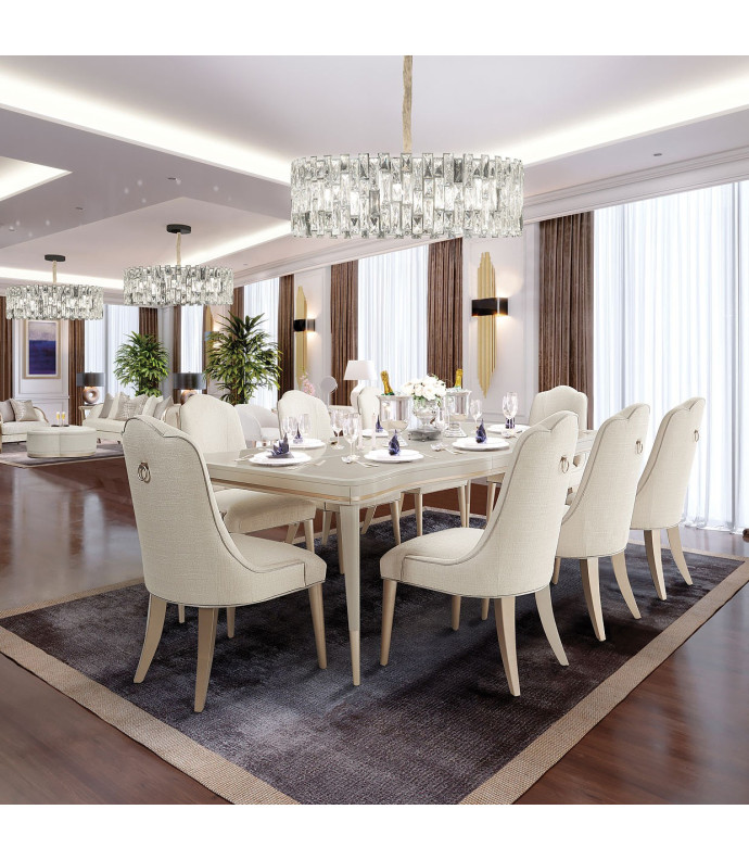 4 Leg Rectangular Dining Table Malibu Crest-V129 Collection By Michael Amini