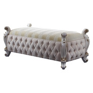 27886 Pearl Finish Bench Picardy Collection by Acme Furniture