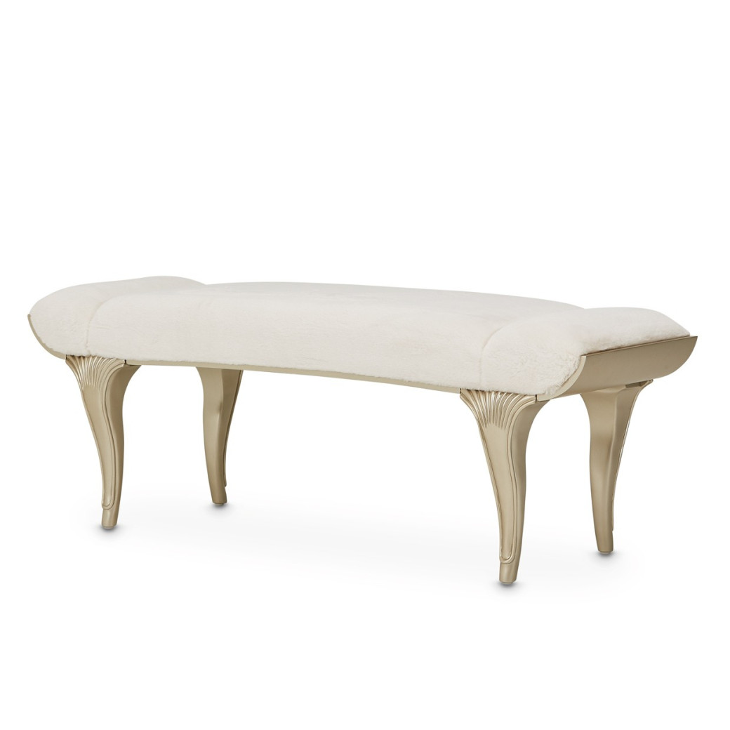 Villa Cherie Hazelnut Bedroom Set Collection by Michael Amini. Tufted Upholstered Bed