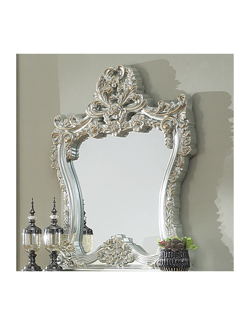 HD 905 S Homey Design Silver & Gold Highlight Homey Design Occasional Tables Victorian Style, European & Classic Design