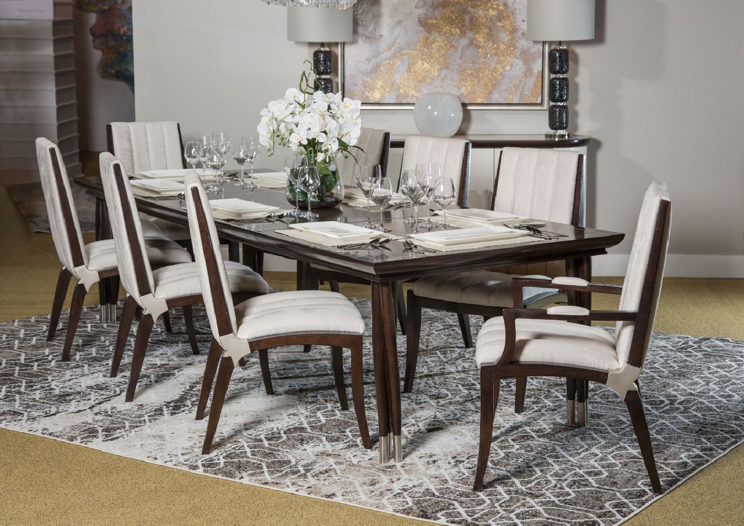 Dining Set Paris Chic Collection By, Michael Amini Dining Room Chairs