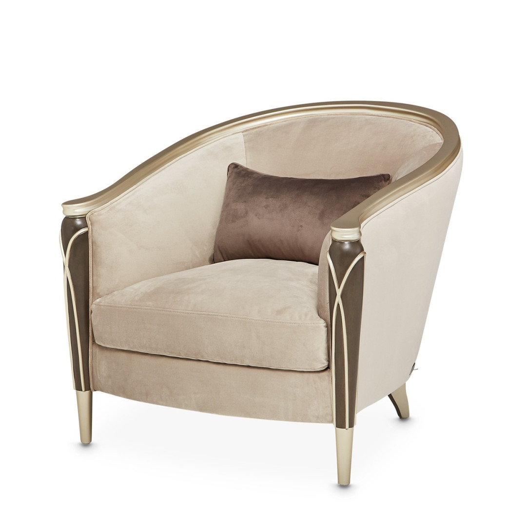 Matching Chair Villa Cherrie Hazelnut Collection By Michael Amini