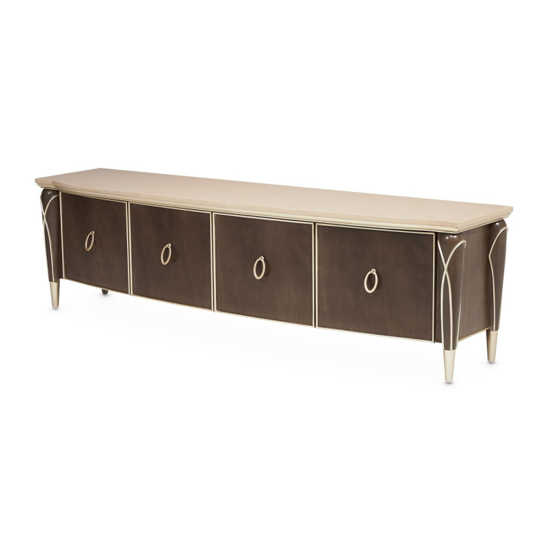 Media Cabinet Villa Cherrie Hazelnut Collection By Michael Amini
