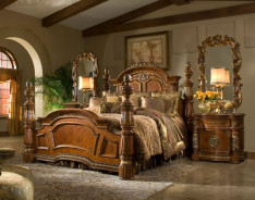Villa Valencia Bedroom Set Collection by Michael Amini .Low Poster bed