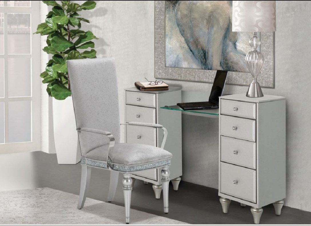Upholstered Vanity Desk Melrose Plaza Collection By Michael Amini