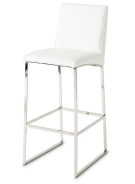 Barstool Glossy White State St. Collection By Michael Amini