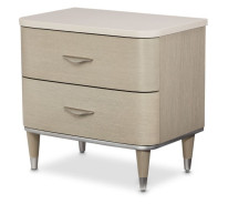 Eclipse Bedroom Set Collection By Michael Amini .Upholstered Bed W/LightsEclipse Collection By Michae l Amini