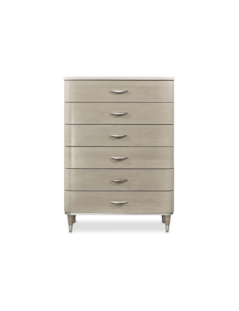 Eclipse Bedroom Set Collection By Michael Amini .Upholstered Bed W/LightsEclipse Collection By Michae l Amini