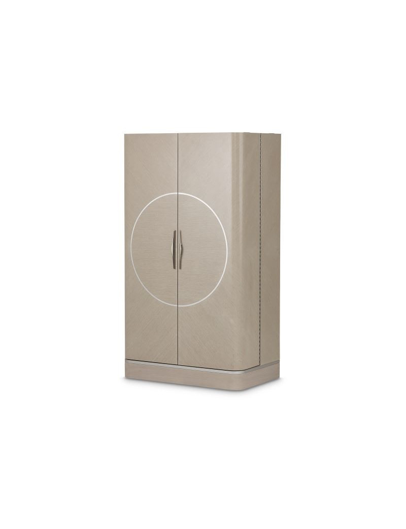Eclipse Bedroom Set Collection By Michael Amini .Upholstered Bed W/LightsEclipse Collection By Michae l Amini