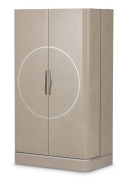 Eclipse Bedroom Set Collection By Michael Amini .Upholstered Bed W/LightsEclipse Collection By Michae l Amini