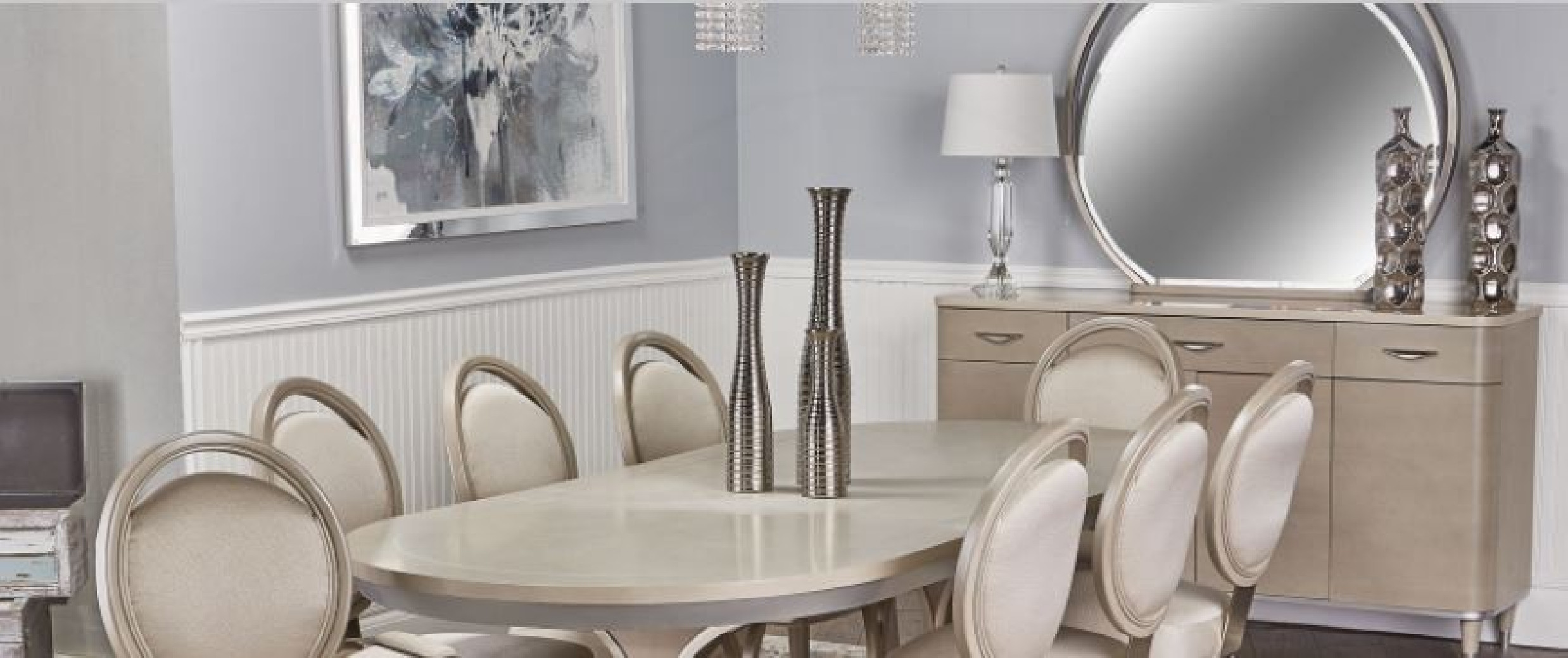 Oval Dining Room Table Eclipse Collection By Michael Amini