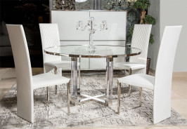 Aico State St. Short Side Chair Assembled (White