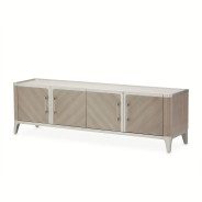 Media Cabinet Silver Mist Lanterna Collection By Michael Amini