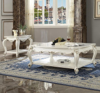 83460 Occasional Tables Antique Pearl Finish Picardy Collection By Acme Furniture