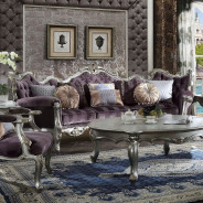 83465 Platinum Finish Occasional Tables Picardy Collection By Acme Furniture