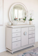 Dresser W/Mirror Glimmering Heights Collection By Michael Amini