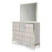 Upholstered Storage Dresser Hollywood Loft Collection By Michael Amini . 9001650-104