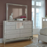 Upholstered Storage Dresser Hollywood Loft Collection By Michael Amini . 9001650-104