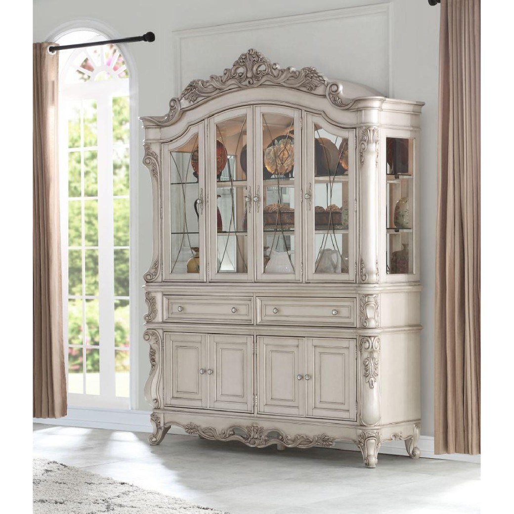 67440 Antique White Finish Dining Room Gorsedd Collection by Acme Furniture
