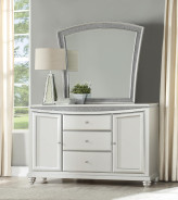 21800 Fabric/ Platinum Finish Bed Maverick Collection By Acme Furniture