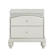 21800 Fabric/ Platinum Finish Bed Maverick Collection By Acme Furniture