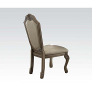 64065 Antique White Finish Dining Set Double Pedestal Table Chateau De Ville by Acme Furniture