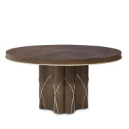 Round Dining Table Villa Cherrie Hazelnut By Michael Amini