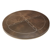 Round Dining Table Villa Cherrie Hazelnut By Michael Amini