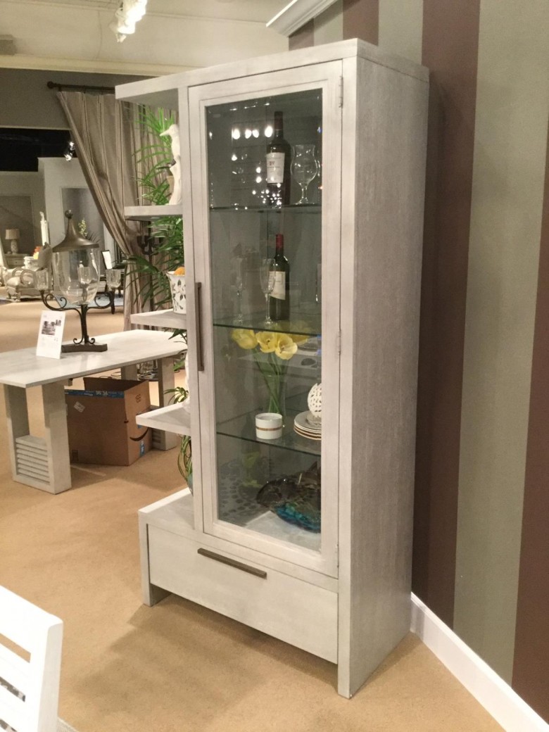 68115 Curio White Oak Finish By Acme Furniture