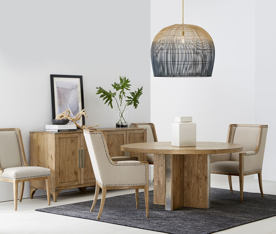 Round Dining Table Light Oak Finish Passage Collection By ART Furniture
