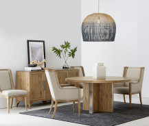 Round Dining Table Light Oak Finish Passage Collection By ART Furniture